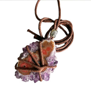 Amethyst Druse Stalaktit Edelstein Anhänger