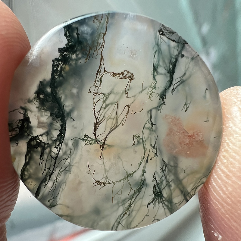 Moosachat Cabochon Edelstein